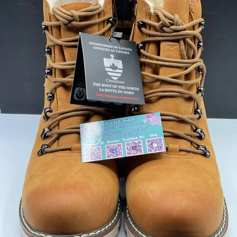 ROYAL CANADIAN ARMSTRONG WATERPROOF LEATHER‎ SHEEPSKIN LINED BOOT
